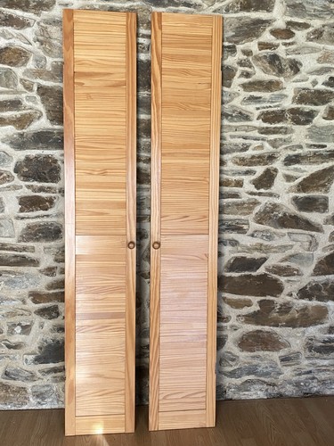 Pine louvre doors - louvre,